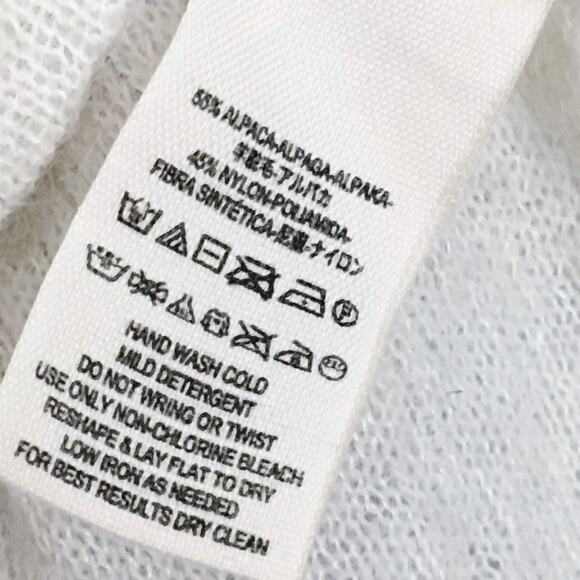 Free People Lafayette Alpaca Mock Neck Poncho XXS Stripe Oversized Long Sweater - Picture 9 of 16